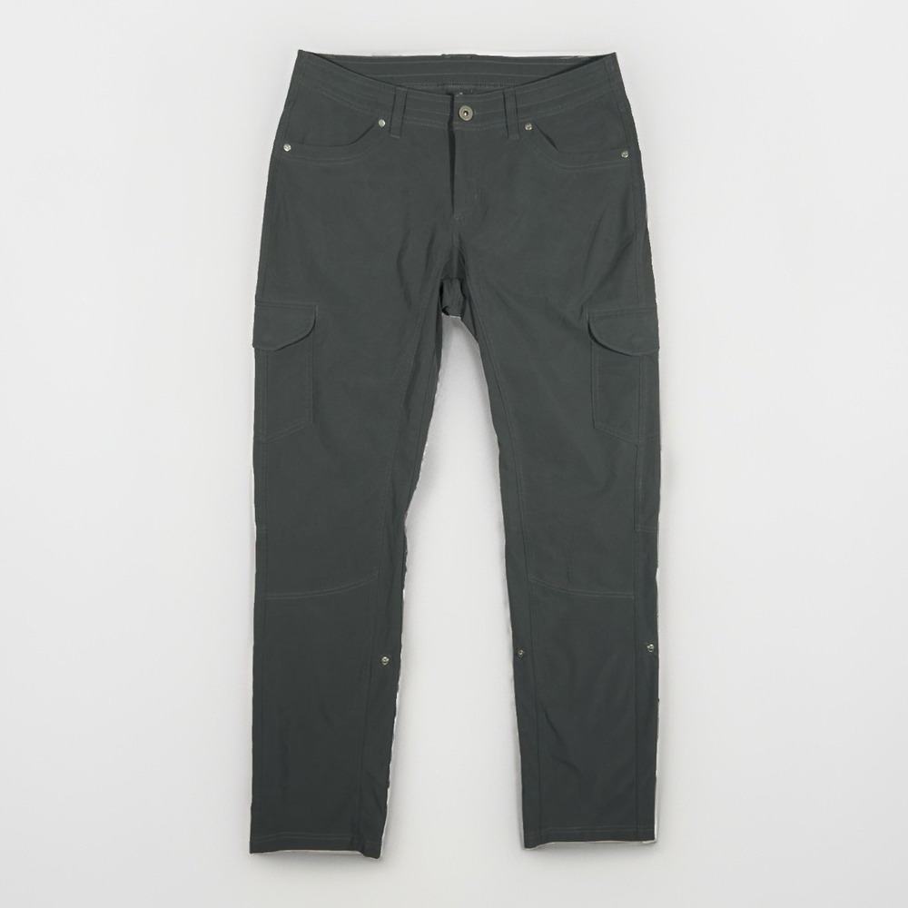 Kuhl Womens 8 Reg Gray Cargo Hiking Pants Roll Up Outdoor Trail 31.5